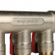 SMB 6200 341203 STOUT Коллектор с шаровыми кранами 3/4 , 3 отвода 1/2  (красные ручки) (620056N0504R3B)