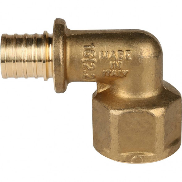 SFA-0006-001612 STOUT Угольник-переходник с внутренней резьбой 16xG 1/2  для труб из сшитого полиэтилена аксиальный (340022H041622B)