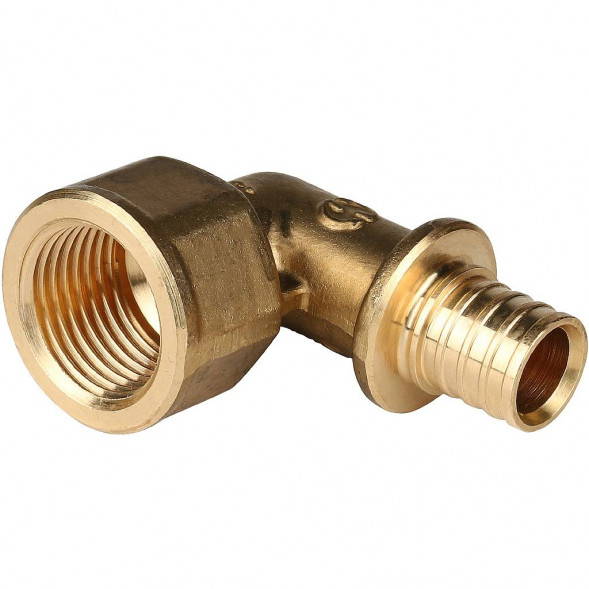 SFA-0006-001612 STOUT Угольник-переходник с внутренней резьбой 16xG 1/2  для труб из сшитого полиэтилена аксиальный (340022H041622B)