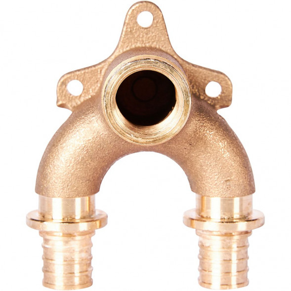 SFA-0040-002012 STOUT Проточный настенный угольник 20x1/2  бронзовый для труб из сшитого полиэтилена (340034G042028B)