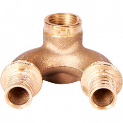 SFA-0040-002012 STOUT Проточный настенный угольник 20x1/2  бронзовый для труб из сшитого полиэтилена (340034G042028B)