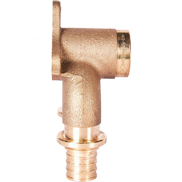 SFA-0040-002012 STOUT Проточный настенный угольник 20x1/2  бронзовый для труб из сшитого полиэтилена (340034G042028B)