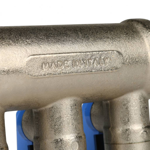 SMB 6201 011203 STOUT Коллектор с шаровыми кранами 1 , 3 отвода 1/2  (синие ручки) (620056N1004B3B)