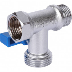 STOUT  Кран шаровой проходной для стиральных и посудомоечных машин 1/2  х 3/4  х 1/2