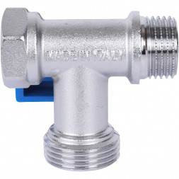 STOUT  Кран шаровой проходной для стиральных и посудомоечных машин 1/2  х 3/4  х 1/2