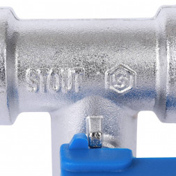 STOUT  Кран шаровой проходной для стиральных и посудомоечных машин 1/2  х 3/4  х 1/2