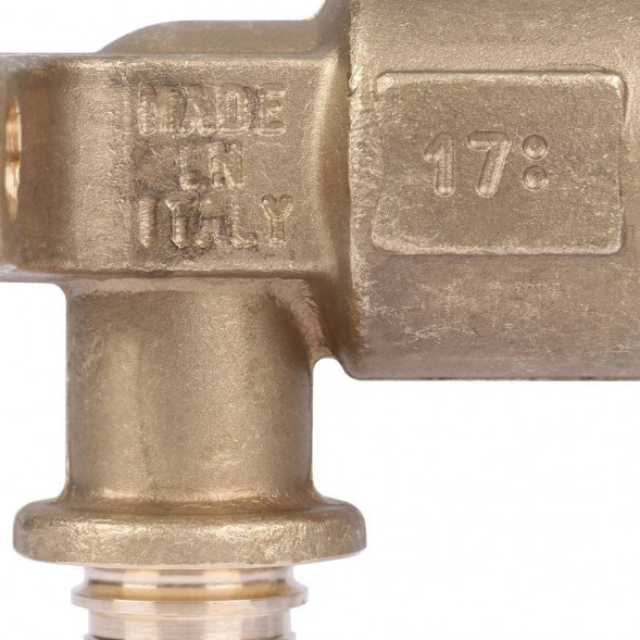 SFA-0032-001612 STOUT Угольник настенный с длинным нарезным патрубком 16-Rp 1/2  для труб из сшитого полиэтилена аксиальный (340023H041657B)