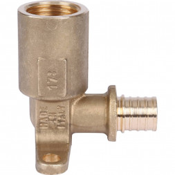 SFA-0032-001612 STOUT Угольник настенный с длинным нарезным патрубком 16-Rp 1/2  для труб из сшитого полиэтилена аксиальный (340023H041657B)