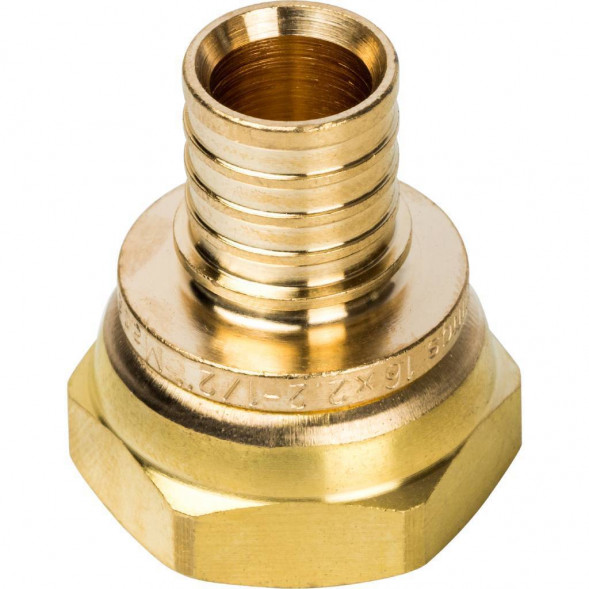 SFA-0019-001612 STOUT Переходник с накидной гайкой 16xG 1/2  для труб из сшитого полиэтилена аксиальный (3400C7H041622B)