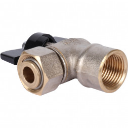 Кран шаровой STOUT 1/2x1/2 с накидной гайкой угловой, ВР/накидная гайка, ручка бабочка