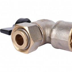 Кран шаровой STOUT 1/2x1/2 с накидной гайкой угловой, ВР/накидная гайка, ручка бабочка