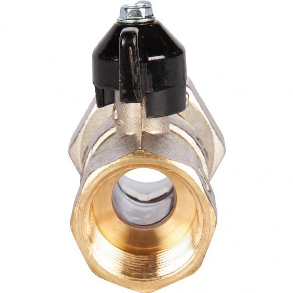 Кран шаровой STOUT 3/4x1 с накидной гайкой, ВР/накидная гайка, ручка бабочка