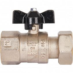 Кран шаровой STOUT 1x1 с накидной гайкой, ВР/накидная гайка, ручка бабочка