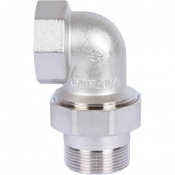 SFT-0057-000112 STOUT Разъемное угловое  соединение  американка  ВН, уплотнение под гайкой o-ring кольцо, никелированное 1 1/2 (2700I4N141400B)