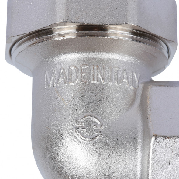 SFT-0057-000112 STOUT Разъемное угловое  соединение  американка  ВН, уплотнение под гайкой o-ring кольцо, никелированное 1 1/2 (2700I4N141400B)