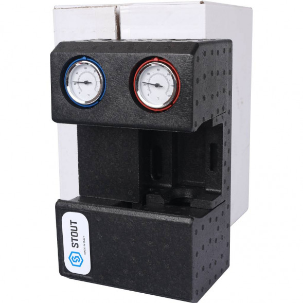 SDG-0001-002001 STOUT Насосная группа с прямым контуром 3/4  без насоса в теплоизоляции