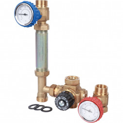 SDG-0002-002001 STOUT Насосная группа с термостатическим смесительным клапаном 3/4  без насоса