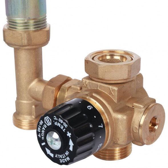 SDG-0002-002001 STOUT Насосная группа с термостатическим смесительным клапаном 3/4  без насоса