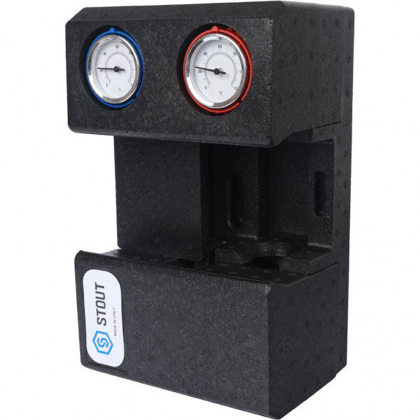 SDG-0002-002001 STOUT Насосная группа с термостатическим смесительным клапаном 3/4  без насоса