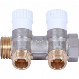 SMB 6852 341202 STOUT Коллектор распределительный 3/4 , 2 отвода 1/2  плоское уплотнение