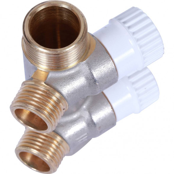 SMB 6852 341202 STOUT Коллектор распределительный 3/4 , 2 отвода 1/2  плоское уплотнение