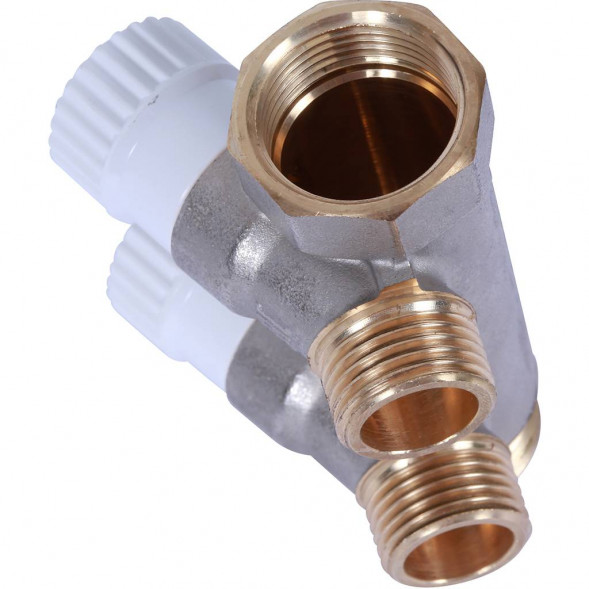 SMB 6852 341202 STOUT Коллектор распределительный 3/4 , 2 отвода 1/2  плоское уплотнение