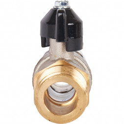 Кран шаровой STOUT 3/4x3/4 с накидной гайкой, НР/накидная гайка, ручка бабочка