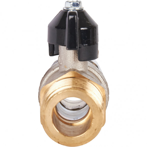 Кран шаровой STOUT 3/4x3/4 с накидной гайкой, НР/накидная гайка, ручка бабочка