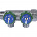 SMB-6850-341202 STOUT Коллектор регулирующий 3/4 , 2 отвода 1/2 под компрессионный фитинг для полимерных труб