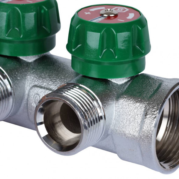 SMB-6850-013402 STOUT Коллектор регулирующий 1 , 2 отвода 3/4  ЕК
