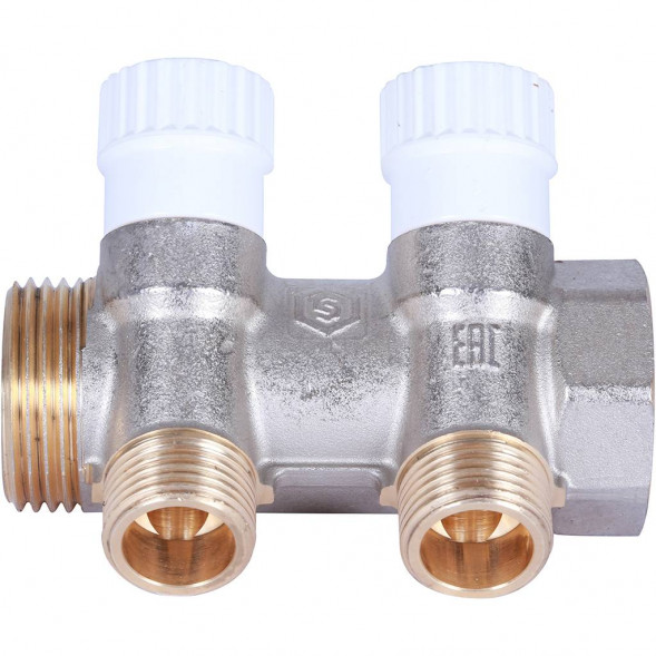 SMB 6852 011202 STOUT Коллектор распределительный 1 , 2 отвода 1/2  плоское уплотнение