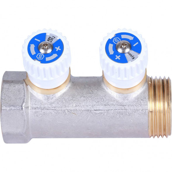 SMB 6852 011202 STOUT Коллектор распределительный 1 , 2 отвода 1/2  плоское уплотнение