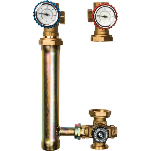 SDG-0002-002501 STOUT Насосная группа с термостатическим смесительным клапаном 1  без насоса