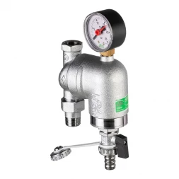 Фильтр 1/2" НР-ВР , с манометром, Поворотное соединение 100мкм, Max: 95 °C, 25 бар FAR