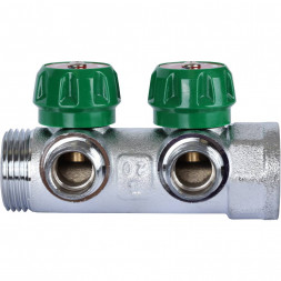 SMB-6850-011202 STOUT Коллектор регулирующий 1 , 2 отвода 1/2 под компрессионный фитинг для полимерных труб