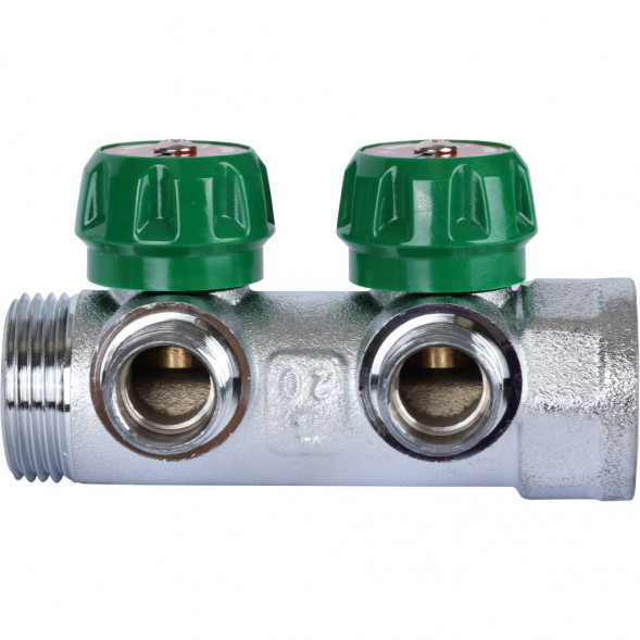 SMB-6850-011202 STOUT Коллектор регулирующий 1 , 2 отвода 1/2 под компрессионный фитинг для полимерных труб
