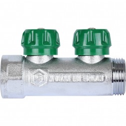 SMB-6850-011202 STOUT Коллектор регулирующий 1 , 2 отвода 1/2 под компрессионный фитинг для полимерных труб
