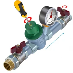 Редуктор давления мембранный 1/2" (ВР-ВР) никелированный ZEISSLER