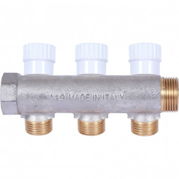 SMB 6852 341203 STOUT Коллектор распределительный 3/4 , 3 отвода 1/2  плоское уплотнение