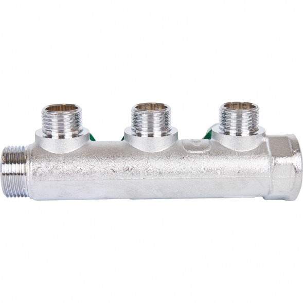 SMB-6850-341203 STOUT Коллектор регулирующий 3/4 , 3 отвода 1/2 под компрессионный фитинг для полимерных труб