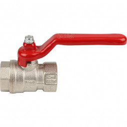 STOUT  Кран шаровой стандартнопроходной, ВР/ВР, ручка рычаг 1/2" (красная ручка)
