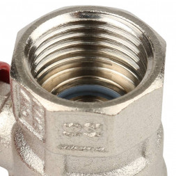 STOUT  Кран шаровой стандартнопроходной, ВР/ВР, ручка рычаг 1/2" (красная ручка)