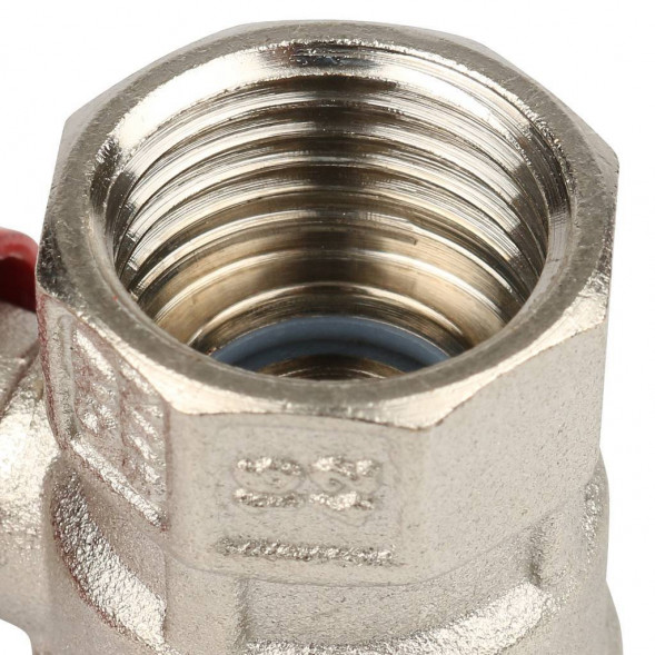 STOUT  Кран шаровой стандартнопроходной, ВР/ВР, ручка рычаг 1/2" (красная ручка)