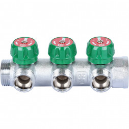 SMB-6850-013403 STOUT Коллектор регулирующий 1 , 3 отвода 3/4  ЕК