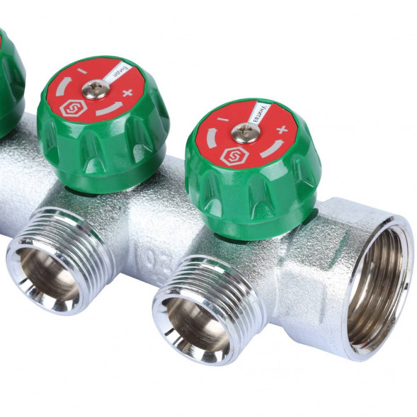 SMB-6850-013403 STOUT Коллектор регулирующий 1 , 3 отвода 3/4  ЕК