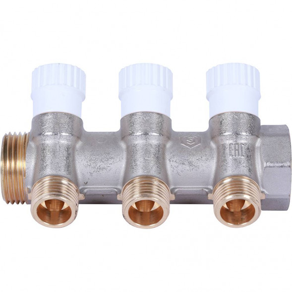 SMB 6852 011203 STOUT Коллектор распределительный 1 , 3 отвода 1/2  плоское уплотнение