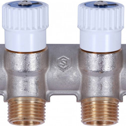 SMB 6852 341204 STOUT Коллектор распределительный 3/4 , 4 отвода 1/2  плоское уплотнение
