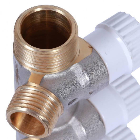 SMB 6852 341204 STOUT Коллектор распределительный 3/4 , 4 отвода 1/2  плоское уплотнение