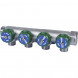SMB-6850-341204 STOUT Коллектор регулирующий 3/4 , 4 отвода 1/2 под компрессионный фитинг для полимерных труб