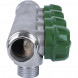 SMB-6850-341204 STOUT Коллектор регулирующий 3/4 , 4 отвода 1/2 под компрессионный фитинг для полимерных труб